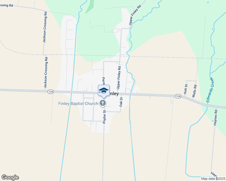 map of restaurants, bars, coffee shops, grocery stores, and more near 5456 Tennessee 104 in Dyersburg