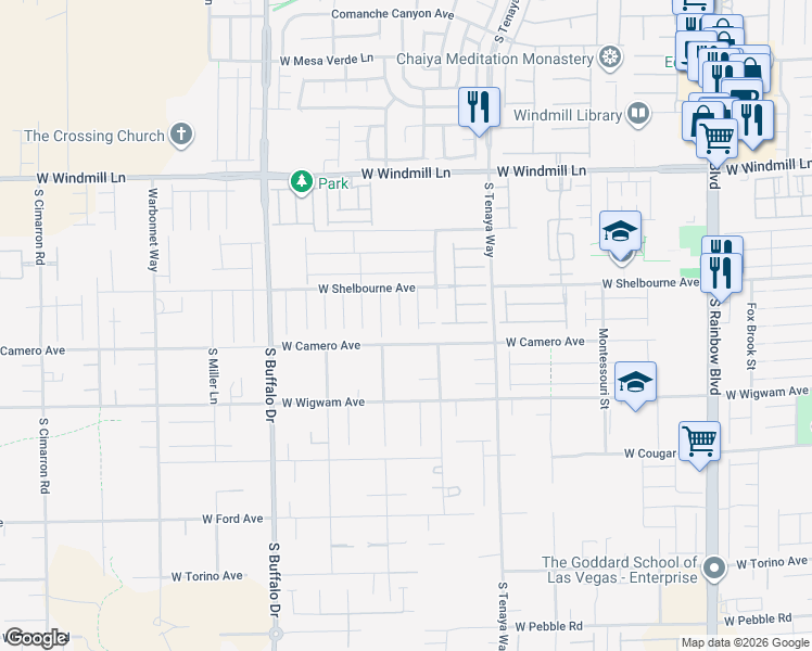 map of restaurants, bars, coffee shops, grocery stores, and more near 8372 Stillhouse Court in Las Vegas