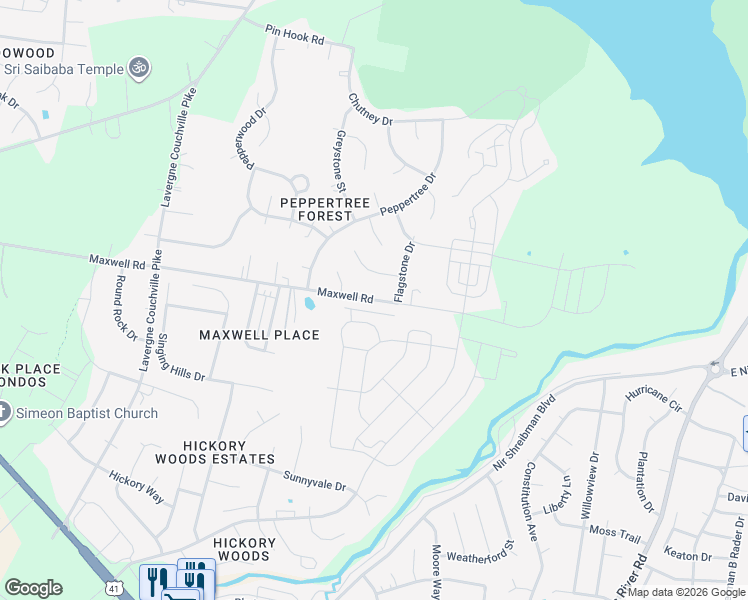 map of restaurants, bars, coffee shops, grocery stores, and more near 1909 Treeview Court in Nashville