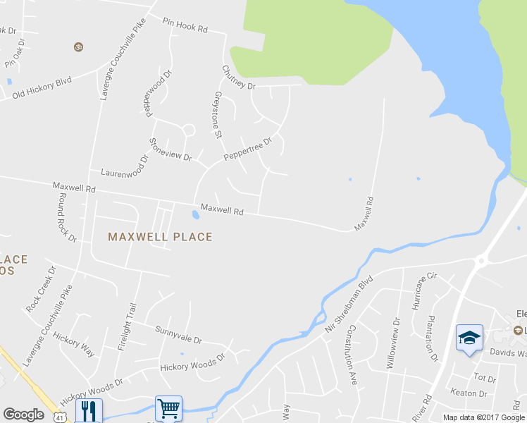 map of restaurants, bars, coffee shops, grocery stores, and more near 5300 Flagstone Drive in Nashville