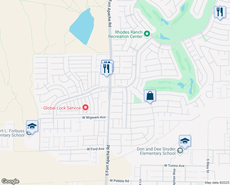 map of restaurants, bars, coffee shops, grocery stores, and more near 341 Pearl Fountains Court in Las Vegas