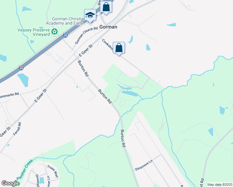 map of restaurants, bars, coffee shops, grocery stores, and more near 4203 Panther Creek Parkway in Durham