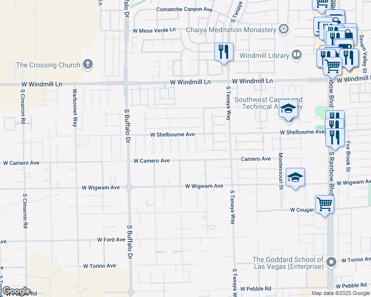 map of restaurants, bars, coffee shops, grocery stores, and more near 8353 Stillhouse Court in Las Vegas