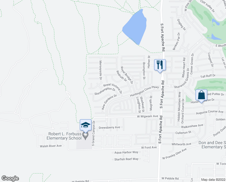 map of restaurants, bars, coffee shops, grocery stores, and more near 671 Shirehampton Drive in Las Vegas