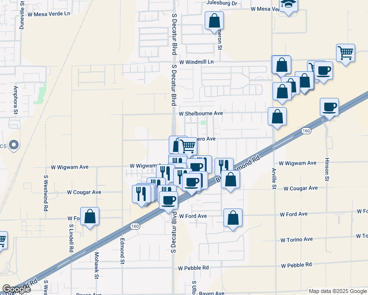 map of restaurants, bars, coffee shops, grocery stores, and more near 8434 Summers Ranch Court in Las Vegas