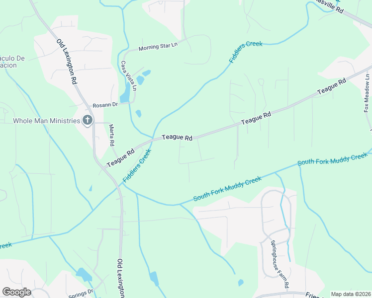 map of restaurants, bars, coffee shops, grocery stores, and more near 742 Teague Road in Winston-Salem
