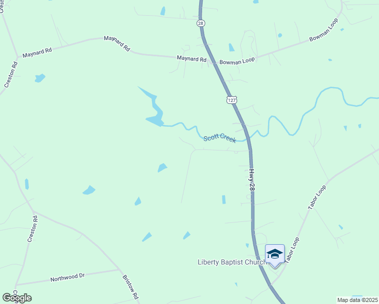 map of restaurants, bars, coffee shops, grocery stores, and more near 240 Tate Road in Crossville