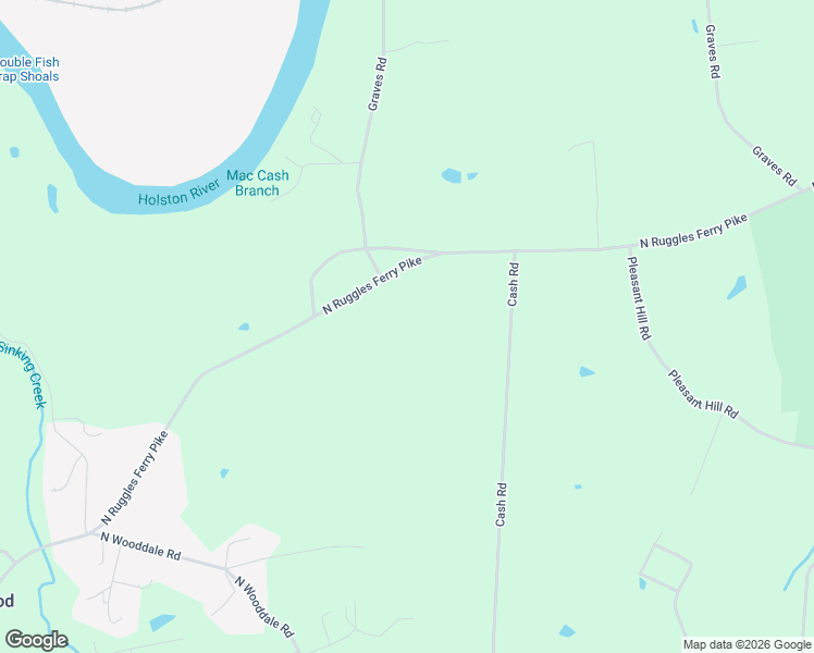 map of restaurants, bars, coffee shops, grocery stores, and more near 8006 North Ruggles Ferry Pike in Knoxville