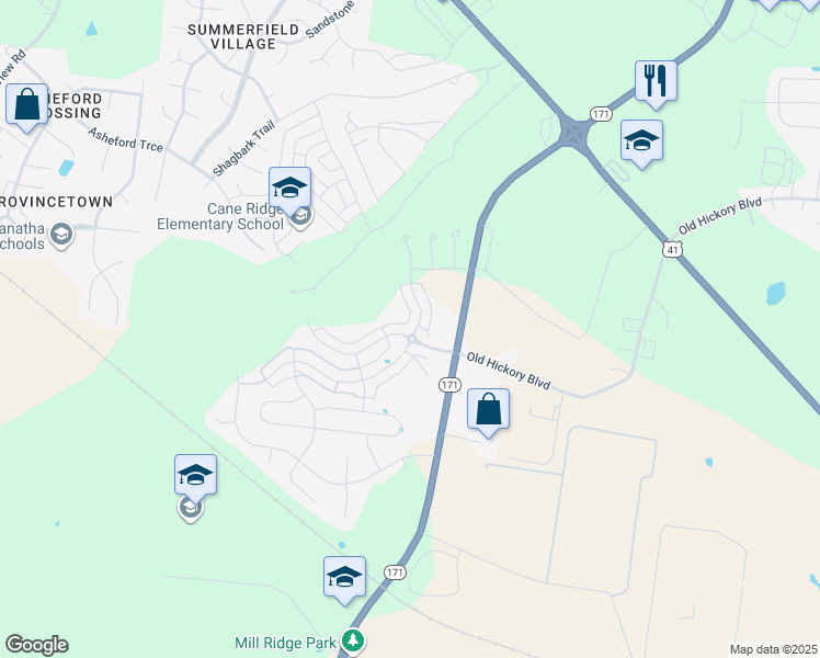 map of restaurants, bars, coffee shops, grocery stores, and more near 1701 Sprucedale Drive in Nashville