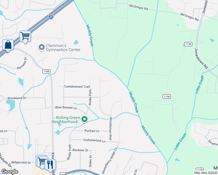 map of restaurants, bars, coffee shops, grocery stores, and more near 4054 Greene Haven Drive in Winston-Salem