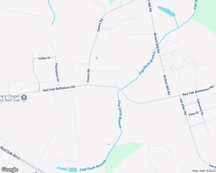 map of restaurants, bars, coffee shops, grocery stores, and more near 4511 Red Oak Battleboro Road in Red Oak