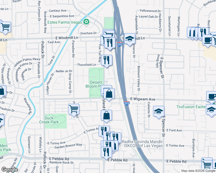 map of restaurants, bars, coffee shops, grocery stores, and more near in Paradise
