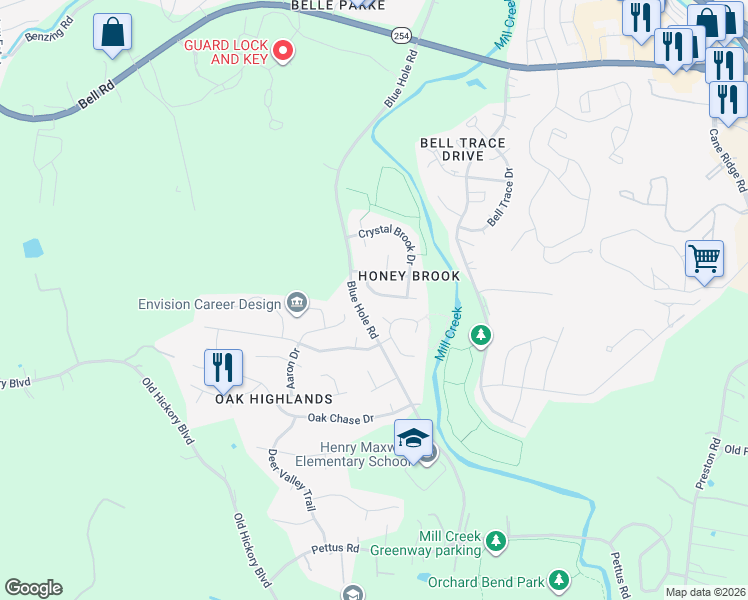 map of restaurants, bars, coffee shops, grocery stores, and more near in Nashville