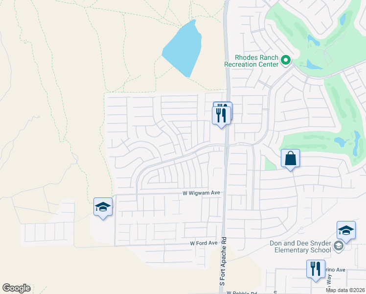 map of restaurants, bars, coffee shops, grocery stores, and more near 601 Lapford Street in Las Vegas