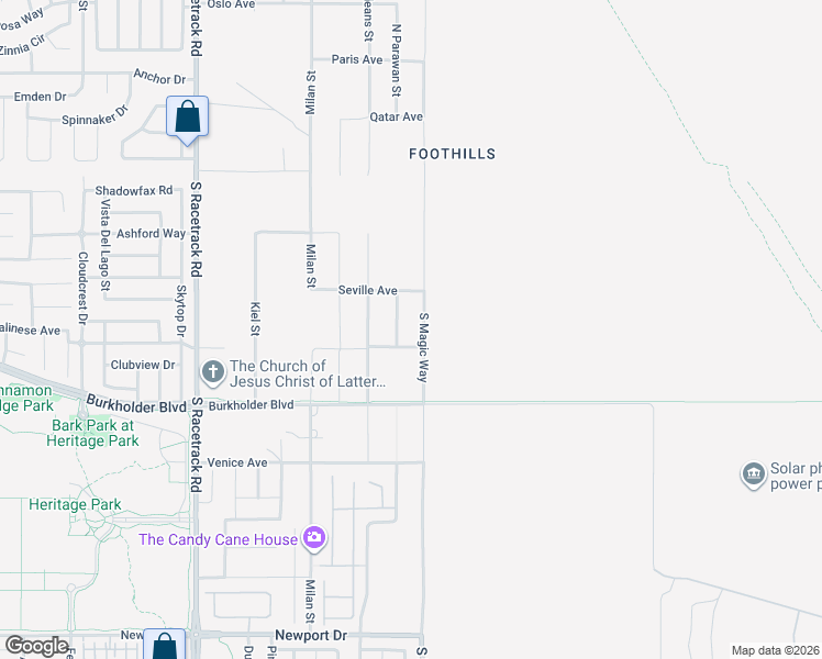 map of restaurants, bars, coffee shops, grocery stores, and more near 220 South Magic Way in Henderson