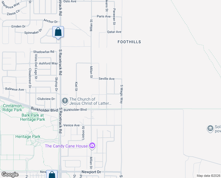 map of restaurants, bars, coffee shops, grocery stores, and more near 236 South Parawan Street in Henderson