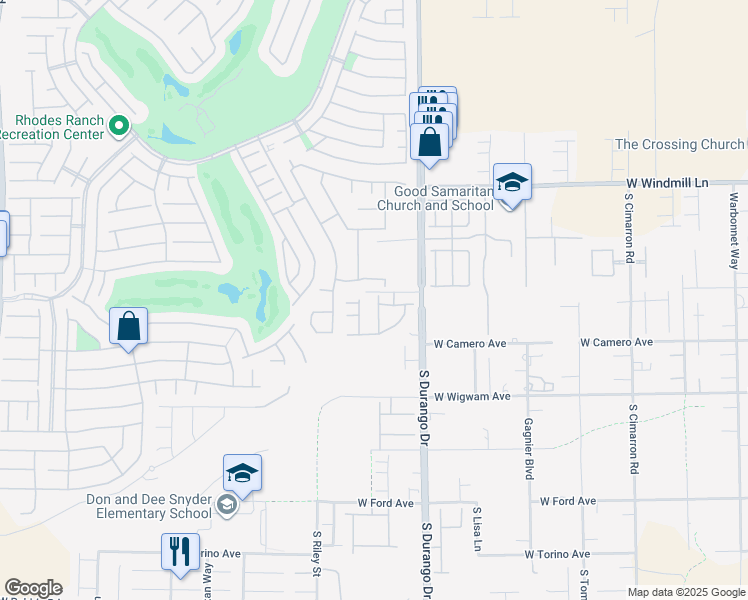 map of restaurants, bars, coffee shops, grocery stores, and more near 327 Auster Park Avenue in Las Vegas