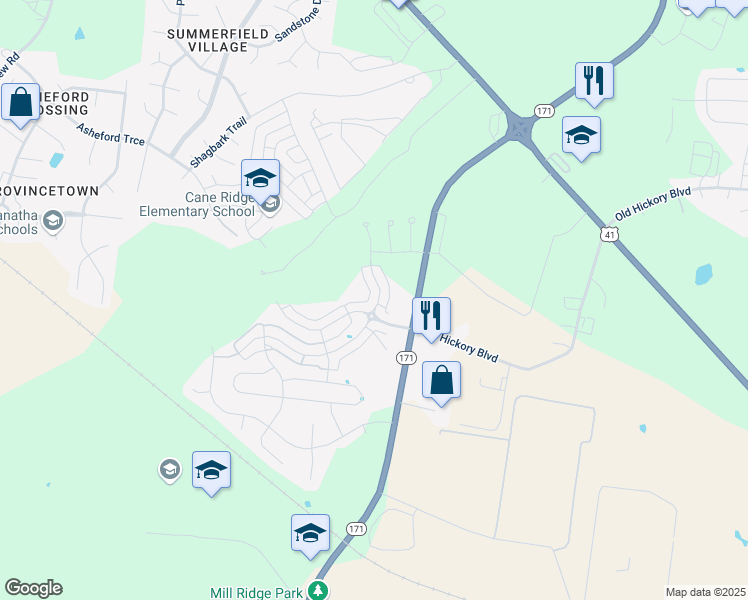 map of restaurants, bars, coffee shops, grocery stores, and more near 1729 Sprucedale Drive in Nashville