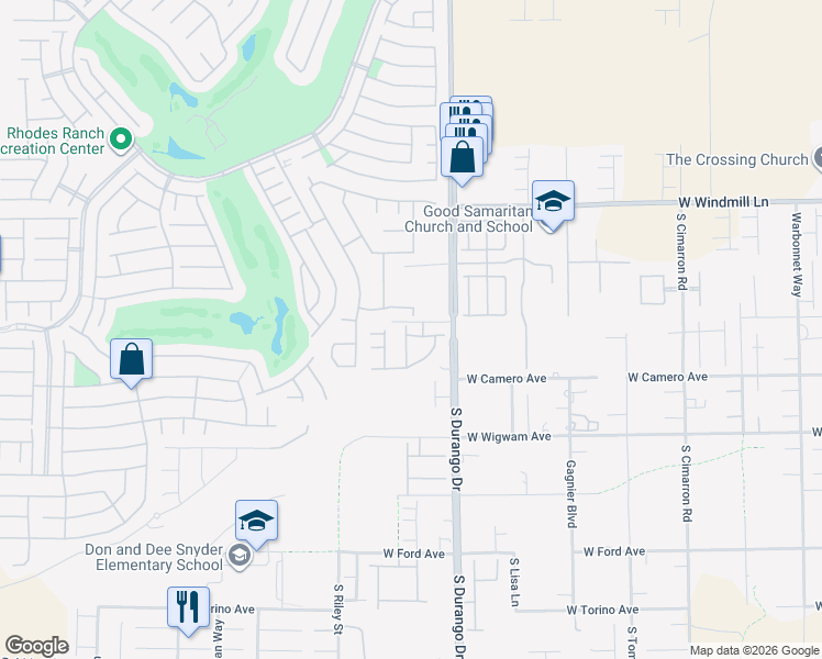 map of restaurants, bars, coffee shops, grocery stores, and more near 327 Auster Park Avenue in Las Vegas