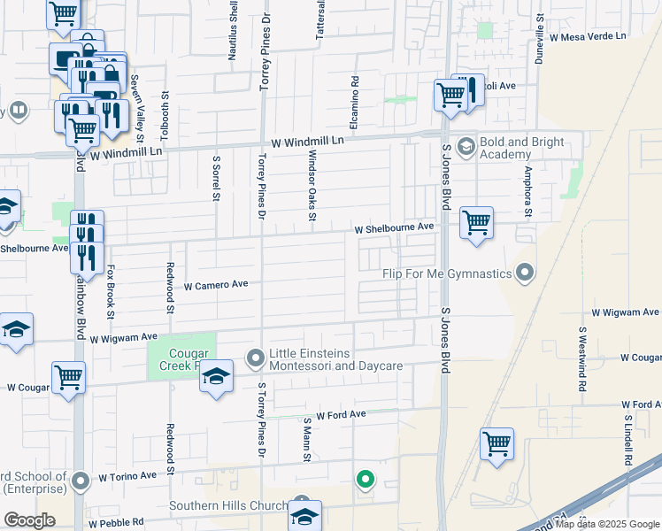 map of restaurants, bars, coffee shops, grocery stores, and more near 6333 Sharp Rock Court in Las Vegas