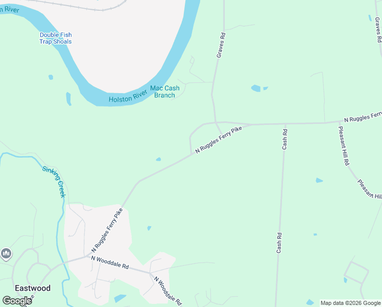 map of restaurants, bars, coffee shops, grocery stores, and more near 8015 North Ruggles Ferry Pike in Knoxville