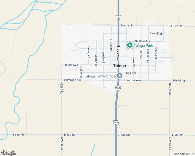 map of restaurants, bars, coffee shops, grocery stores, and more near 315 Riggs Avenue in Taloga