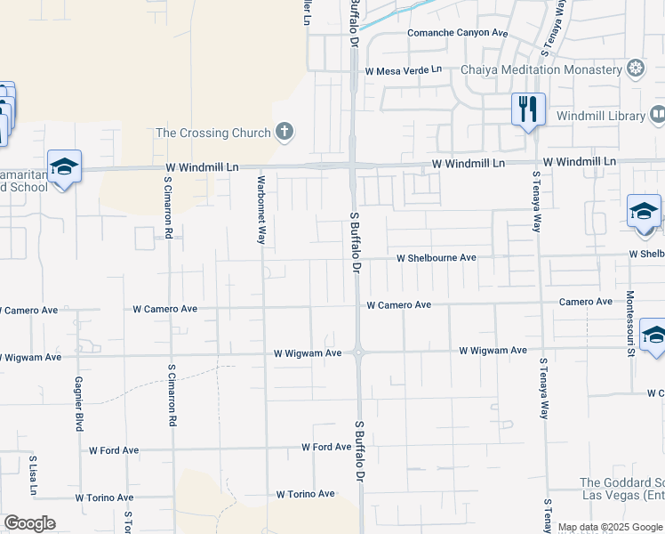 map of restaurants, bars, coffee shops, grocery stores, and more near 8316 Gold River Court in Las Vegas