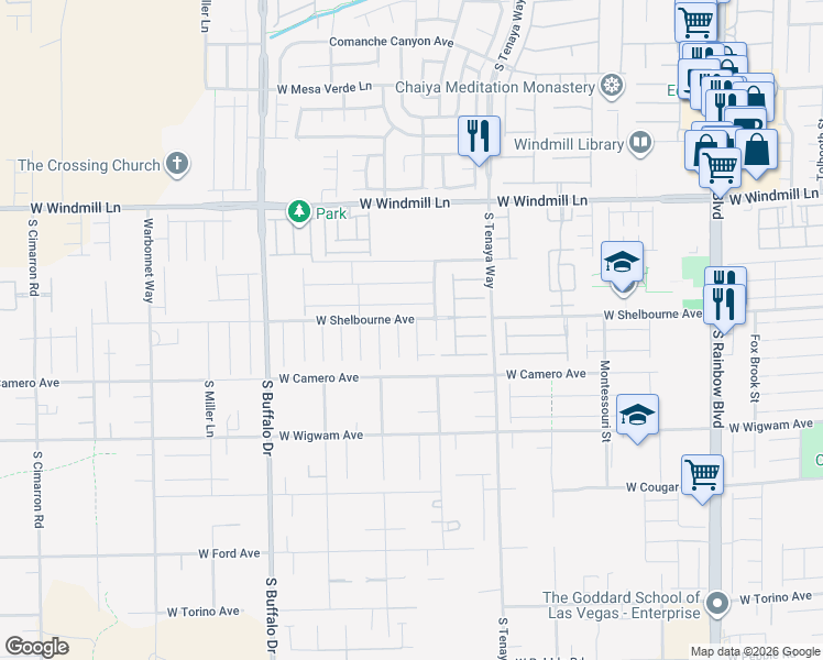 map of restaurants, bars, coffee shops, grocery stores, and more near 8306 Stillhouse Court in Las Vegas