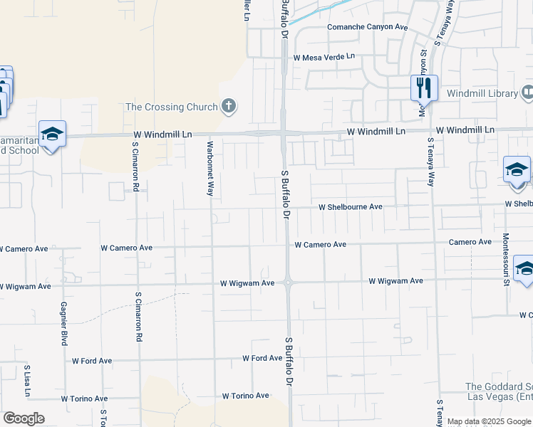 map of restaurants, bars, coffee shops, grocery stores, and more near 8316 Gold River Court in Las Vegas