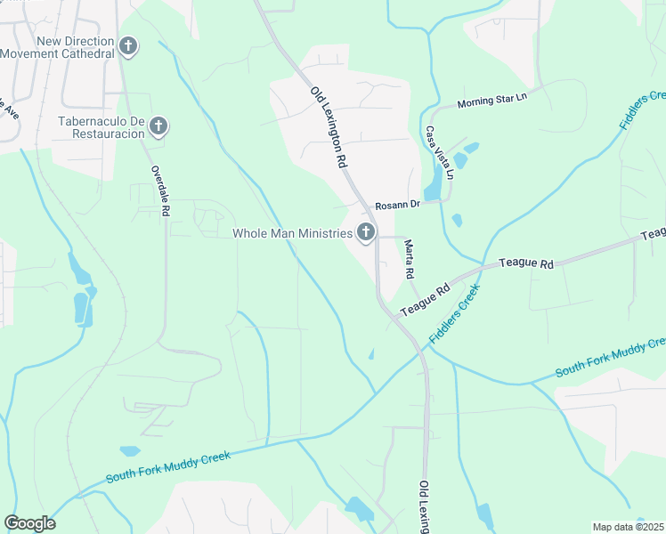 map of restaurants, bars, coffee shops, grocery stores, and more near 3920 Old Lexington Road in Winston-Salem