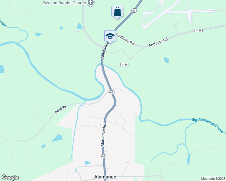 map of restaurants, bars, coffee shops, grocery stores, and more near 4000 North Carolina 62 in Burlington