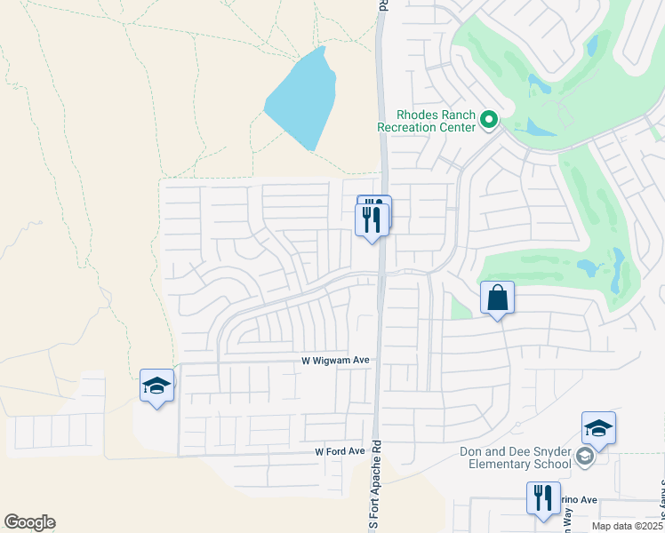 map of restaurants, bars, coffee shops, grocery stores, and more near 582 Brompton Street in Las Vegas