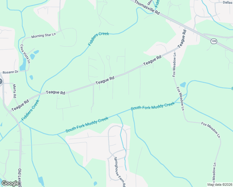 map of restaurants, bars, coffee shops, grocery stores, and more near 968 Teague Road in Winston-Salem
