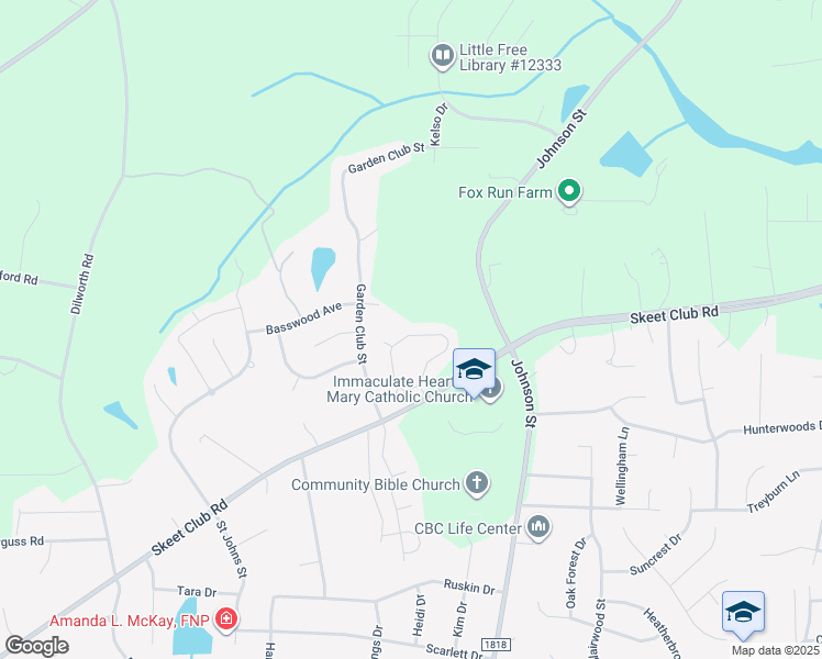 map of restaurants, bars, coffee shops, grocery stores, and more near 4455 Orchard Knob Lane in High Point