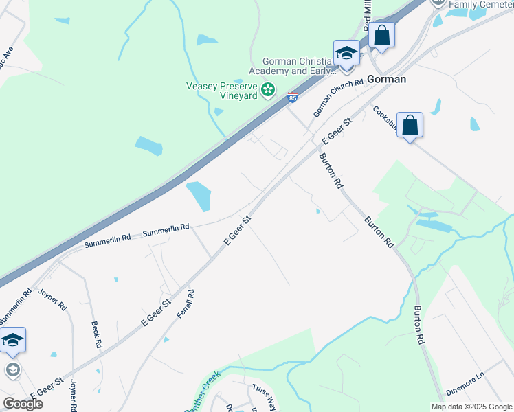 map of restaurants, bars, coffee shops, grocery stores, and more near 3016 East Geer Street in Durham