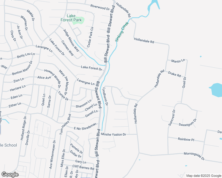 map of restaurants, bars, coffee shops, grocery stores, and more near 1100 Harmony Lane in La Vergne