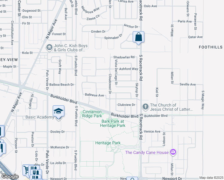 map of restaurants, bars, coffee shops, grocery stores, and more near 144 Cloudcrest Drive in Henderson