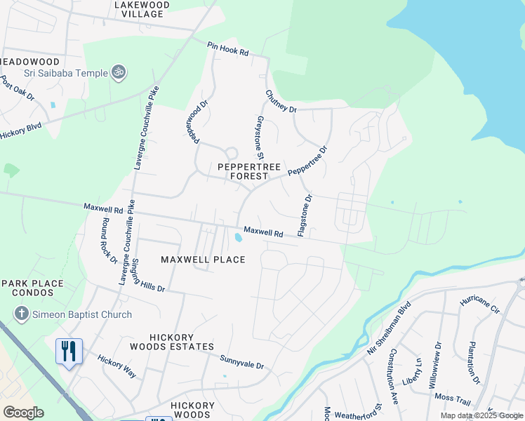 map of restaurants, bars, coffee shops, grocery stores, and more near 1816 Hickory Lawn Court in Nashville