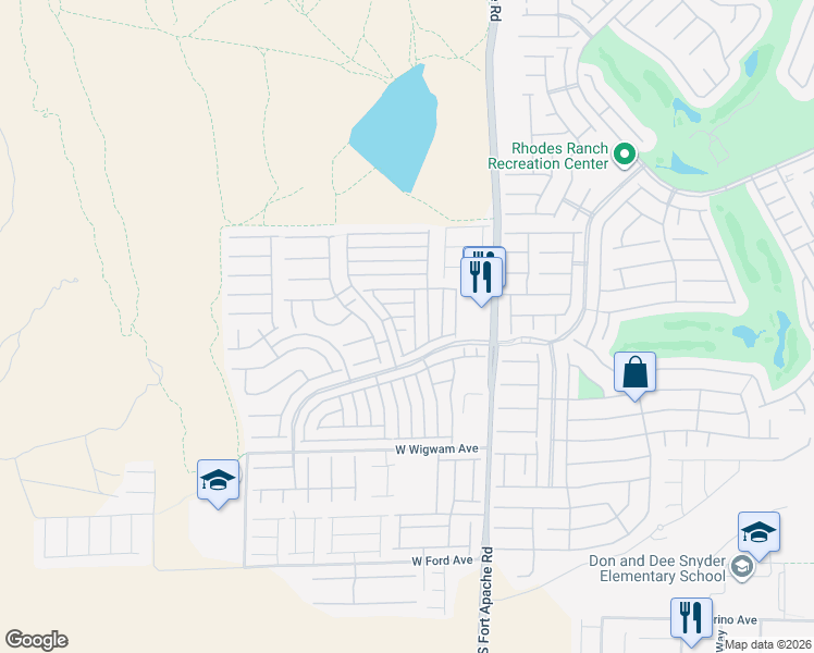 map of restaurants, bars, coffee shops, grocery stores, and more near 540 Penzance Court in Las Vegas