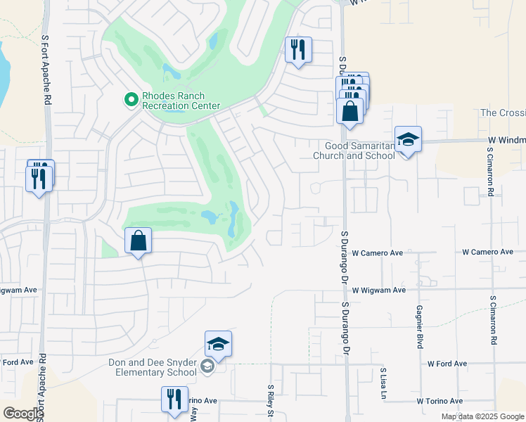 map of restaurants, bars, coffee shops, grocery stores, and more near 605 Newberry Springs Drive in Las Vegas