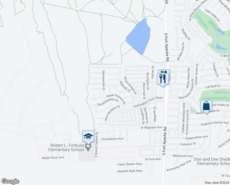 map of restaurants, bars, coffee shops, grocery stores, and more near 537 Uxbridge Drive in Las Vegas