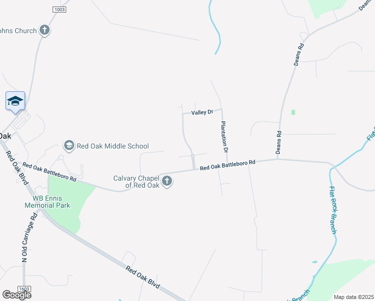 map of restaurants, bars, coffee shops, grocery stores, and more near 3854 Green Pastures West in Red Oak