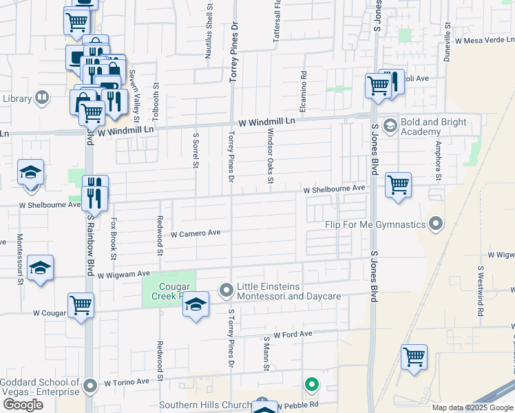 map of restaurants, bars, coffee shops, grocery stores, and more near 6421 Jade Mountain Court in Las Vegas