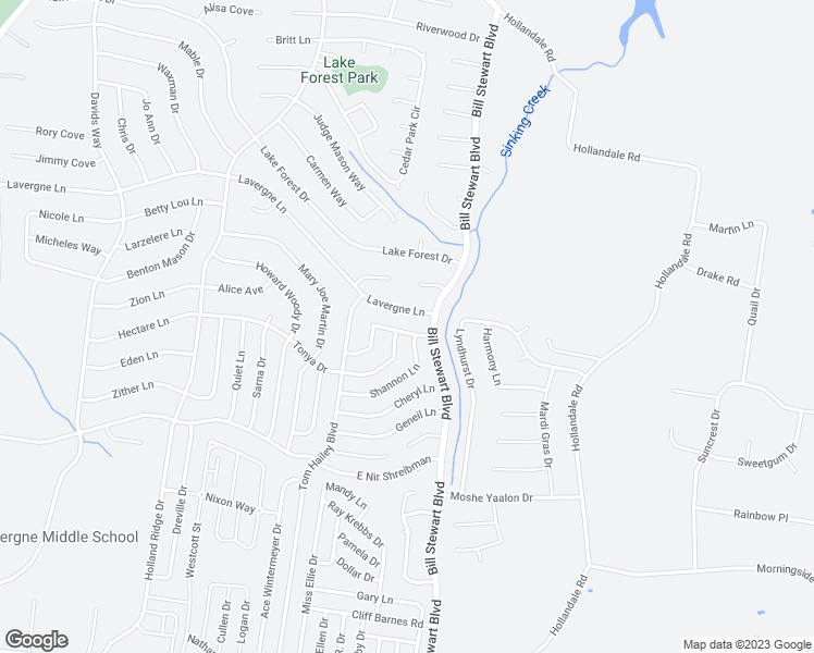 map of restaurants, bars, coffee shops, grocery stores, and more near 1108 Phelissa Drive in La Vergne