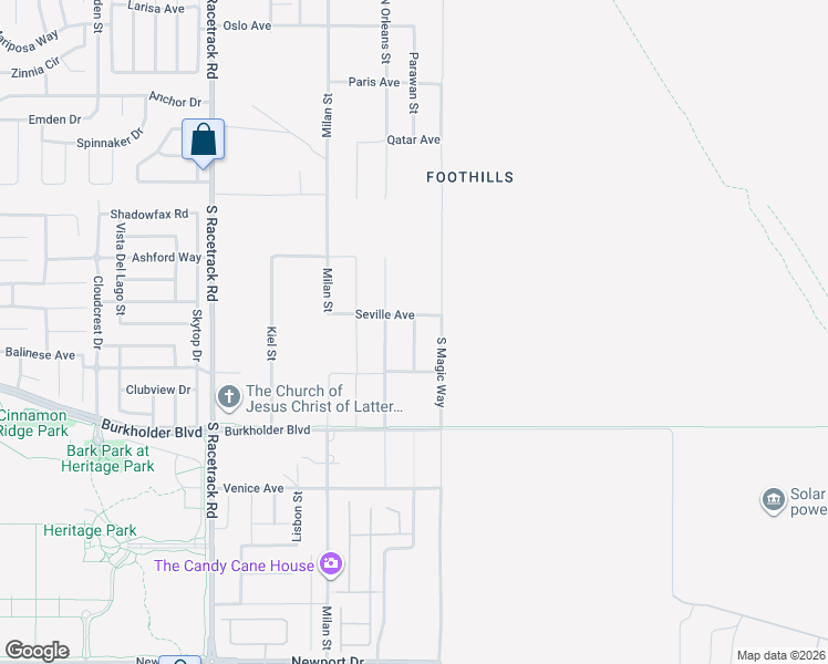 map of restaurants, bars, coffee shops, grocery stores, and more near 236 South Parawan Street in Henderson