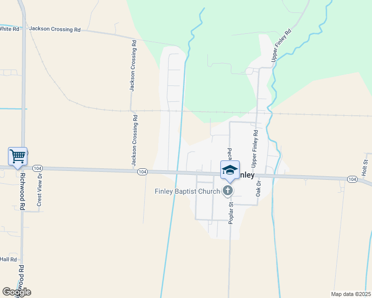 map of restaurants, bars, coffee shops, grocery stores, and more near 115 Shannon Street in Halls