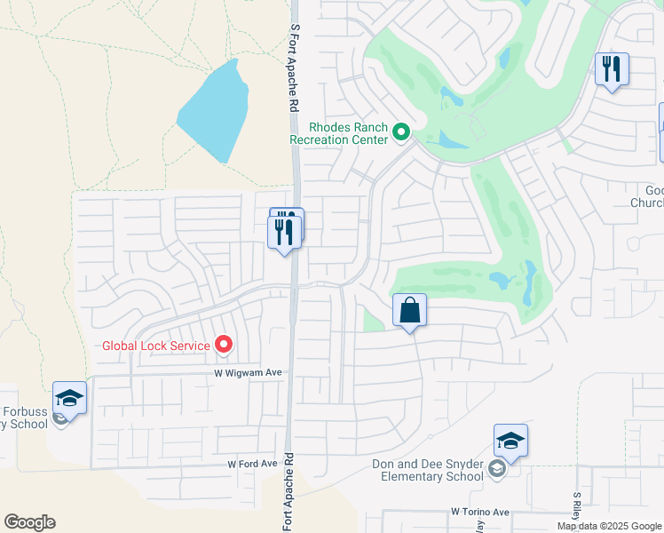 map of restaurants, bars, coffee shops, grocery stores, and more near 576 Glassford Court in Las Vegas