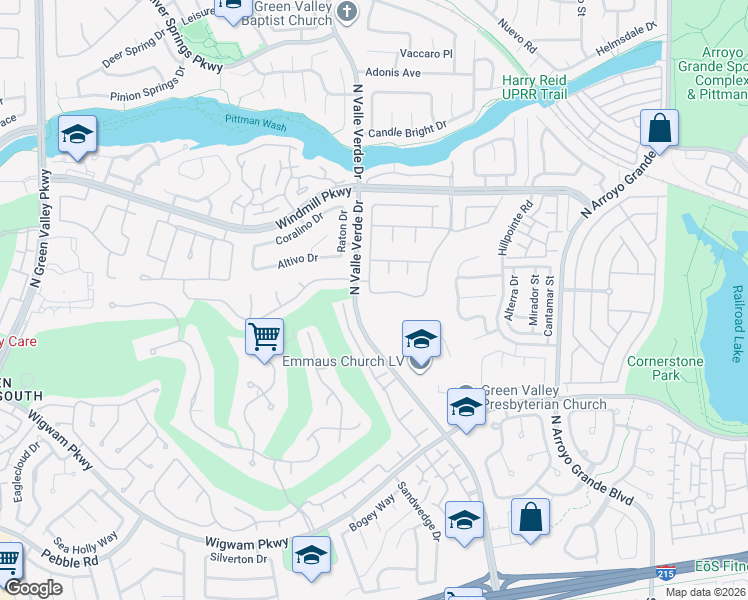 map of restaurants, bars, coffee shops, grocery stores, and more near 1899 Hillsboro Drive in Henderson