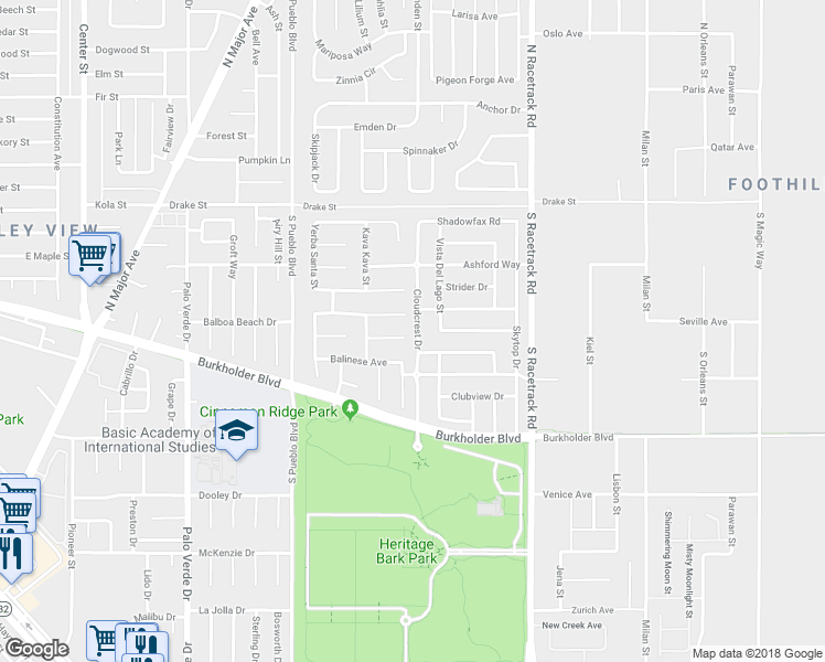 map of restaurants, bars, coffee shops, grocery stores, and more near 878 Chaste Court in Henderson