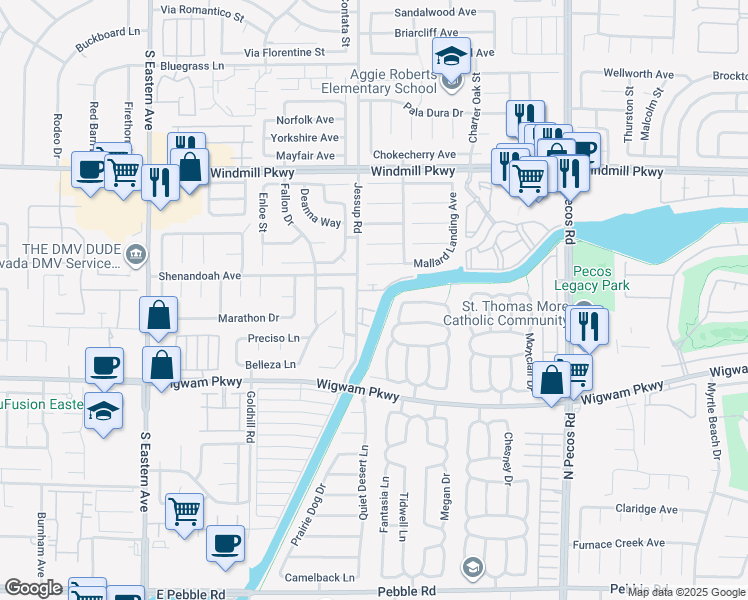map of restaurants, bars, coffee shops, grocery stores, and more near 122 Jessup Road in Henderson